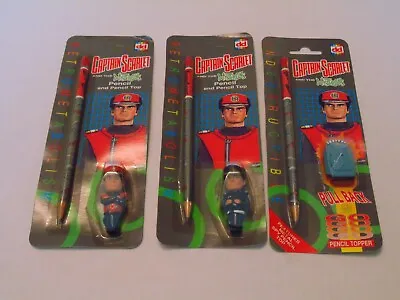 Captain Scarlet And The Mysterons Pencils & Toppers Scarlet Black SPV NEW SEALED • £7.99