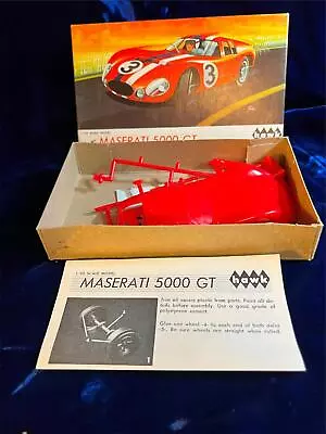 Vintage 1965 NIB Slot Model HAWK Maserati 5000 GT Plastic Model Kit • $25