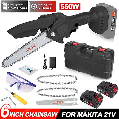 6in For Makita Mini Cordless Chainsaw Electric One-Hand Saw Wood Cutter /Battery • £22.79