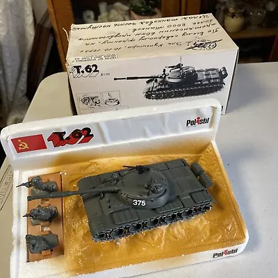 Diorama Polistil #CA 101 Soviet T-62 Tank Diecast Metal 1:50 W/3 Soldiers & Box • $95