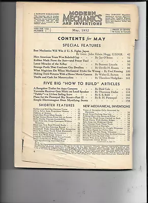 Modern Mechanix And Inventions Magazine---------may 1932 • $22.99