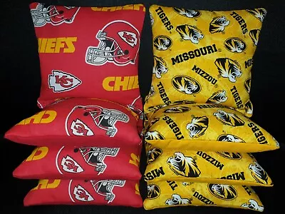 Set Of 8 Kansas City Chiefs Missouri Mizzou Cornhole Bean Bags FREE SHIPPING  • $36.99