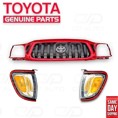 01 -04 Toyota Tacoma Front Radiator Grille Red W/ Turn Signal Lights Oem 3l5 New • $749.95