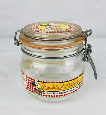 Vintage Breakfast W/ Mickey Mouse Preserves Jar Canister Rare France Disney • $14.40