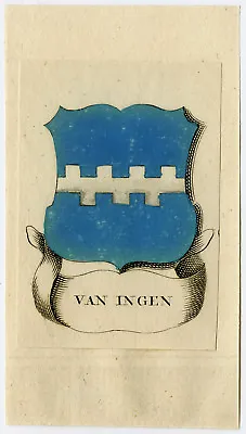 Antique Print-VAN INGEN-COAT OF ARMS-Ferwerda-1781 • $39.50