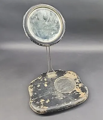 Antique 1920s-1930s Black Shaving Mirror And Stand • $36.76