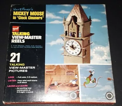 Vintage  View MastertalkingMickey Mouse Clock CleanersDisney3 Reelsboxed • $15