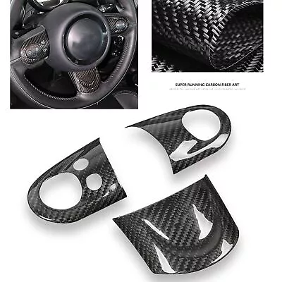 Carbon Fiber Steering Wheel Cover Kit For Mini Cooper R55 R56 Countryman 2013 • $39.90