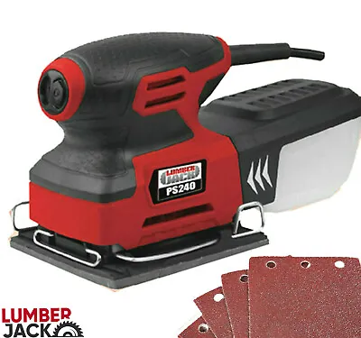 Lumberjack Detail Palm Sander 1/4 Sheet Includes Dust Box & Sanding Sheets 240V • £24.99