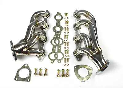 Shorty Headers For GMC Chevy 03-06 Sierra Silverado 1500HD 2500HD Truck 6.0L • $299