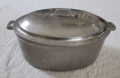$25.95 • Buy Vintage Miracle Maid G2 Cast Aluminum Roaster Oval Dutch Oven Pot Cookware W-Lid