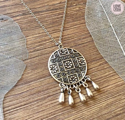 £15.99 • Buy NEW Silver Tone Ancient Style Roman Grecian Boho Festival Jingle Hippy Necklace