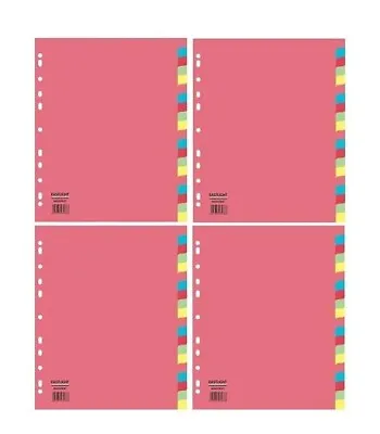 Eastlight File Filing Divider 80005dent 20 Part A4 Manilla Coloured 4 Packs • £4.90