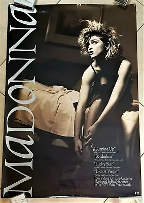 Madonna Promo Poster Virgin First Videos Self Titled Vhs Us 1984 Sire Records • $145
