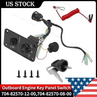 Outboard Single Engine Key Switch Assembly Panel Fits For Yamaha 704-82570-12-00 • $43.99