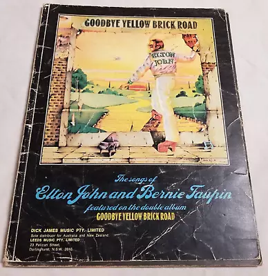 Elton John Goodbye Yellow Brick Road Songbook-Australian Ed.-MusicPhotosRare • $50