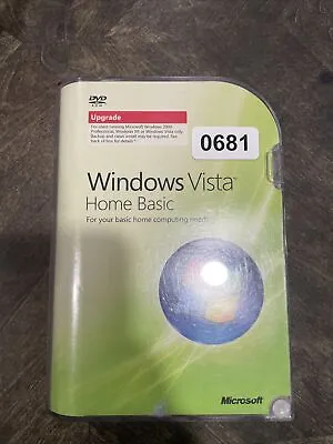 Windows Vista Home Basic 32-Bit - Full Version  • $35