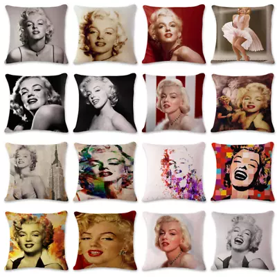 Marilyn Monroe Polyester Cushion Cover Classic Throw Pillow Cover For Home 45cm • £11.63