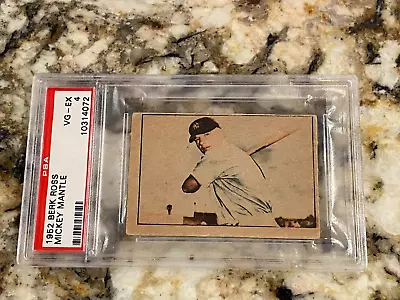 1952 Berk Ross Mickey Mantle Rc Psa 4 Undervalued Hot Scarce Yankees Hof Rookie • $5552