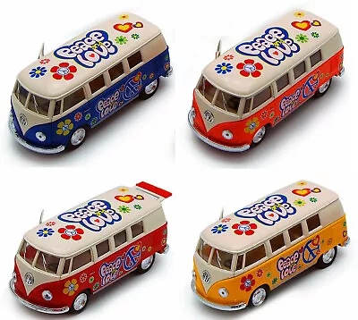 1962 Volkswagen Classical Bus VW Peace Love Diecast Model Toy Car 5'' 1:32  • $9.99