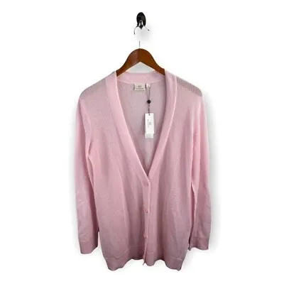 AG Adriano Goldschmied Pink Cashmere Knitted Cardigan Size S • $119.99