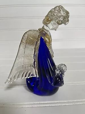 Murano Vintage Blue Bod Praying Angel • $20