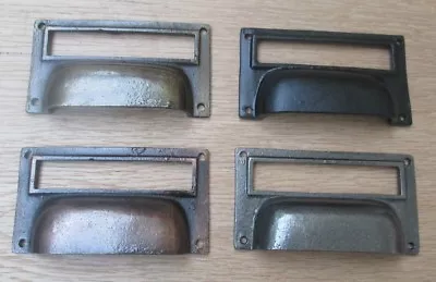 £5.99 • Buy Cast Iron Drawer Cupboard Filing Cabinet Card Frame Holder Door Cup Pull Handle