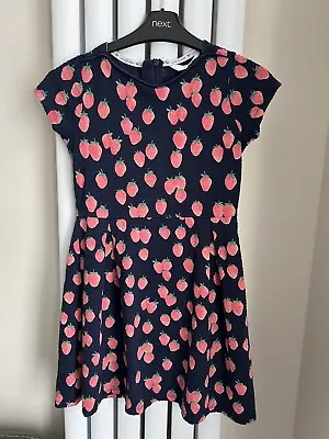 JASPER J CONRAN Debenhams - Girls Navy Dress Strawberries - Size 9-10 Years • £3.99