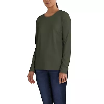 Time And Tru Women's Long Sleeve T Shirt LARGE (12-14) Green • $12.99