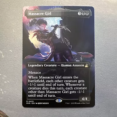 Massacre Girl MINT ANIME BORDERLESS Ravnica Remastered RVR MTG 0425 R Unplayed • $2.99