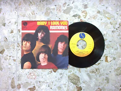 RAMONES - BABY I LOVE YOU - 7  1980 RARE ITALY Press VG++/EX++ Different B-side! • £30.84
