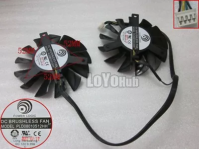 MSI GTX 560 570 R6970 Graphics Card Fan POWER LOGIC PLD08010S12HH 12V 4-Pin 75mm • $18.99