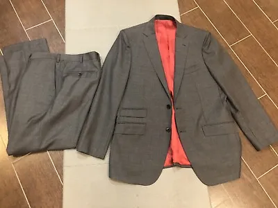 SUITSUPPLY Sienna Suit 56/46R Gray 4 Season Wool Suit • $130