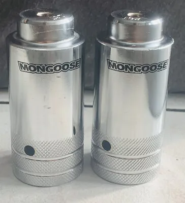 MONGOOSE Threaded Oversized Pegs Chrome BMX  Bikes 3/8  Axle T26 • $28.99