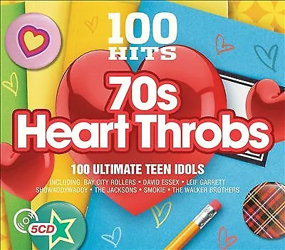 Various Artists : 100 Hits: 70s Heartthrobs CD Box Set 5 Discs (2016) • £4.39