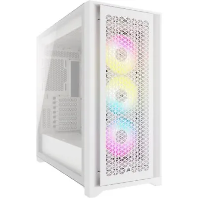 Corsair ICUE 5000D RGB AIRFLOW Mid Tower Gaming Case - White • £183.99