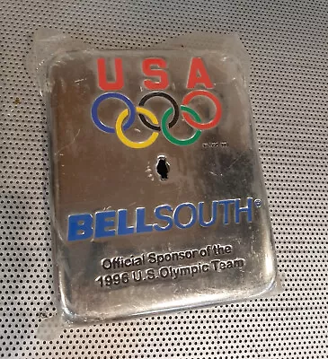 Vintage Bell South 1996 Olympics Chrome Pay Phone Coin Cover NEW Collectible • $44.99