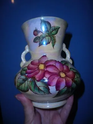 £19.99 • Buy Vintage Maling 'Dahlia' Twin Handled Pearl Lustre Ware Vase. (A/C 1)