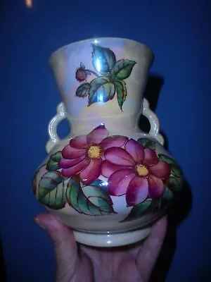 £19.99 • Buy Vintage Maling 'Dahlia' Twin Handled Pearl Lustre Ware Vase. (A/C 1)