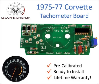 1975-1977 Corvette C3 Pre-Calibrated Tachometer Circuit Board NEW! Tach Fix! • $48.99