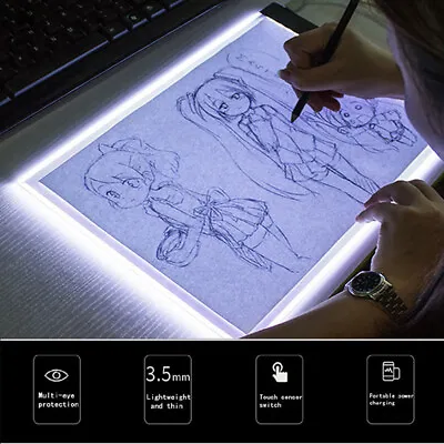 A5 LED Art Stencil Board Light Box USB Tracing Drawing Table Adjustable Pad- ZSY • £8.68