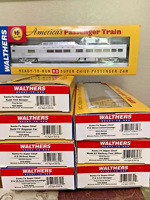 Santa Fe  Super Chief  Full Eight Car Set Ho Scale   9001-9008 / Store Display • $899.89