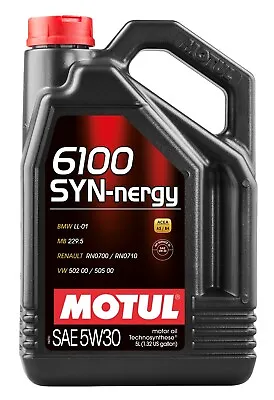 Motul 6100 SYN-NERGY 5W30 - 5L - Technosynthese Engine Motor Oil • $44.95