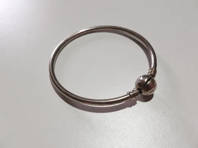 $35 • Buy 925 STERLING SILVER PANDORA ROUND CLASP BRACELET 8 Grams 