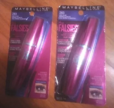 Maybelline New York Mascara 283 Navy Blue Glam Falsies Beauty Makeup LOT Of 2 • $19