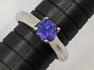 Tanzanite Ring. 950 Solid Platinum Solitaire Setting 0.73cts Gen Weight • £450