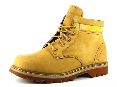 Caterpillar CAT Ridge Womens UK 7 Wide Fit Honey Nubuck Leather Ankle Boots EU40 • $176.60