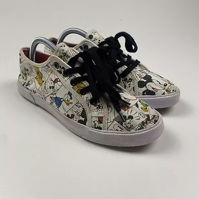 Disney Mickey Mouse All Over Print 129855 Shoes Lace Up Low Top Comic Womens 10 • $19.95