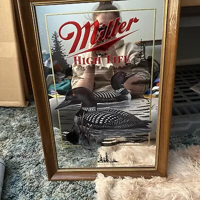 Miller High Life Wisconsin Common Loon Beer Mirror  • $78