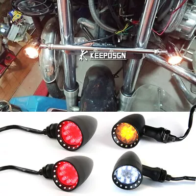 4X M10 LED Turn Signals Amber/White Red Light For Suzuki Boulevard M109R M50 M90 • $39.85